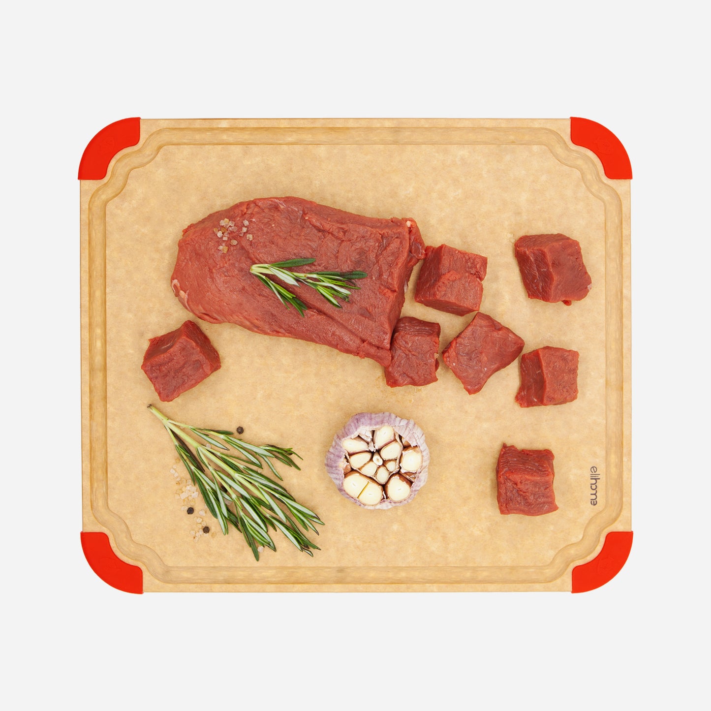 12 x 16 x 1/4 Cutting Board - Non Slip & Color Code - Large