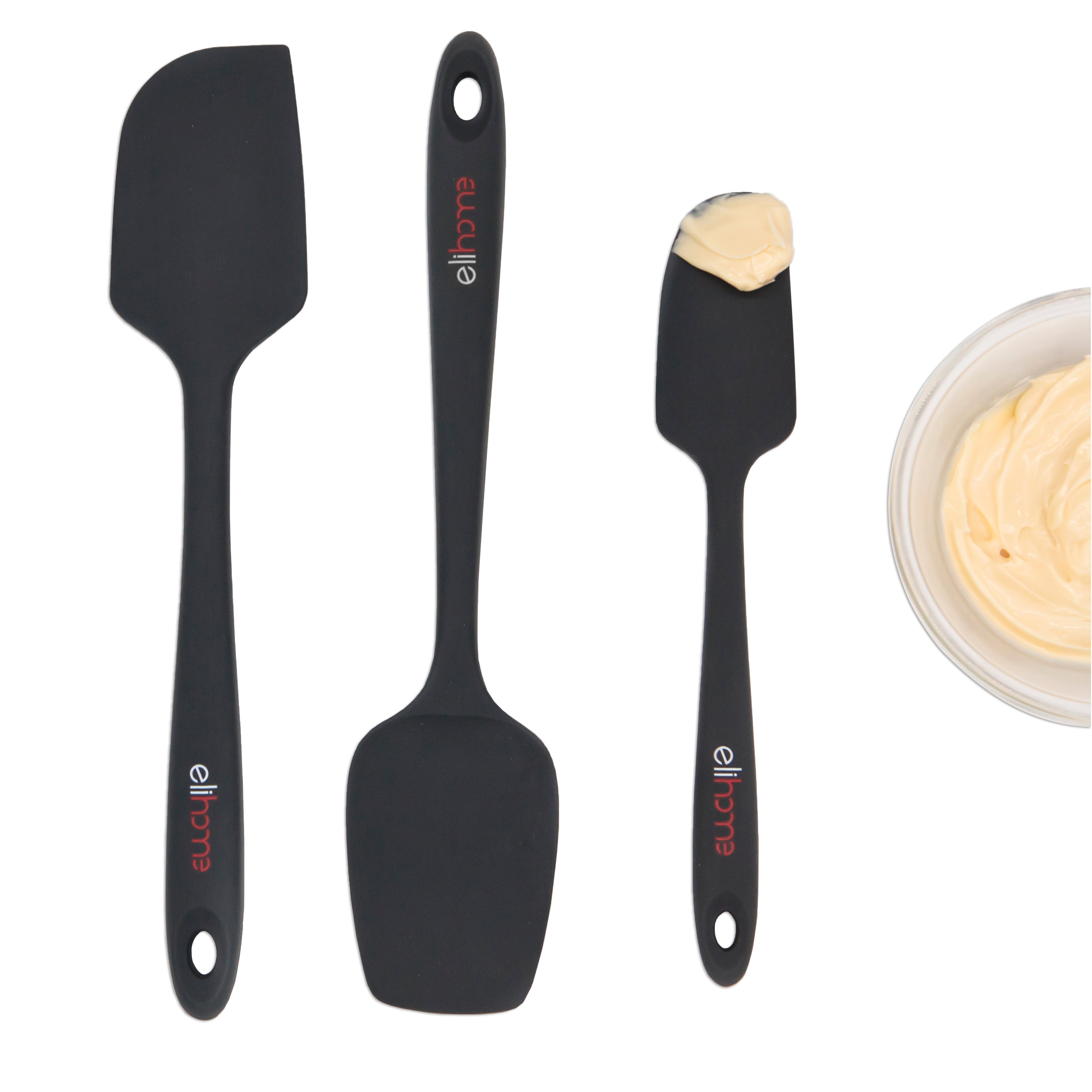 3 Piece Silicone Spatula Set - Red