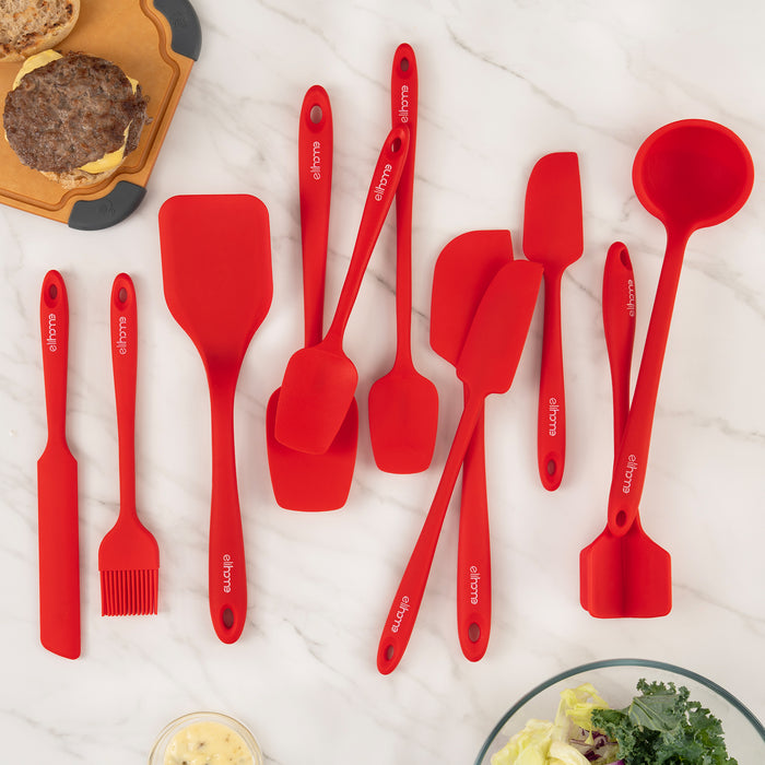 Elihome 5pcs Knife Set and 11 Piece Silicone Cooking Utensil Set