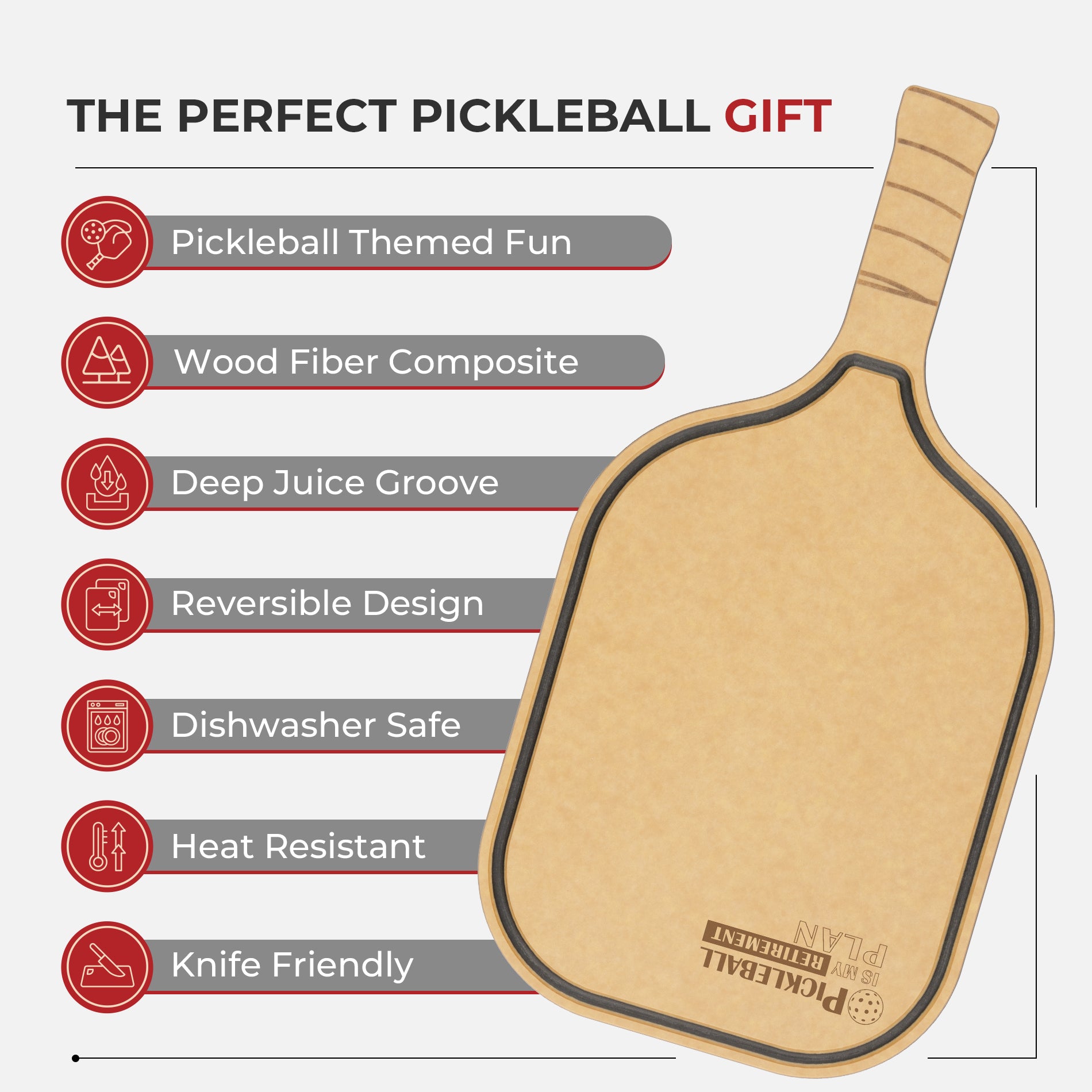 Pickleball Charcuterie Cutting Board -