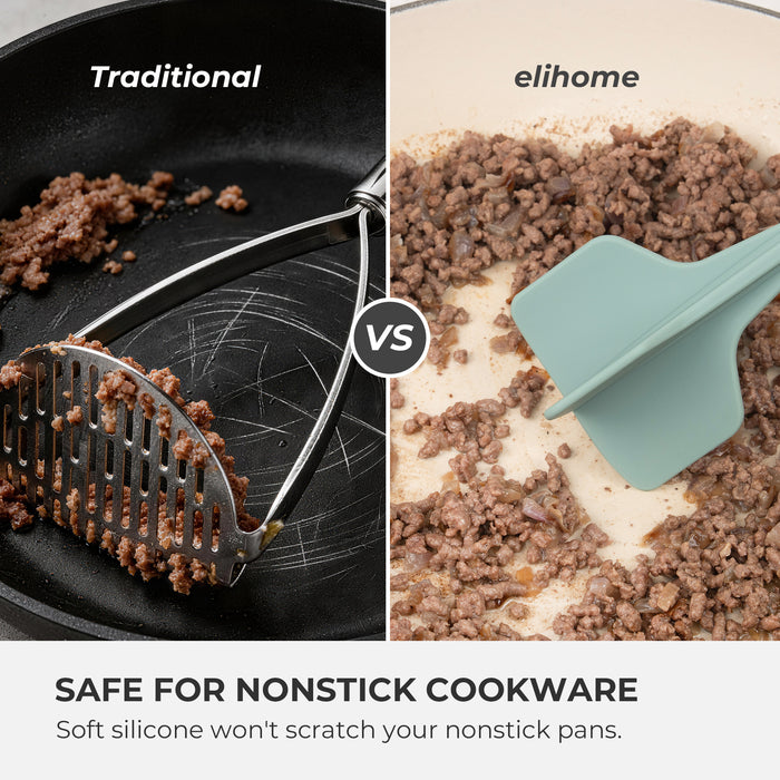 Silicone Classic 4-Blade Ground Meat Chopper & Masher