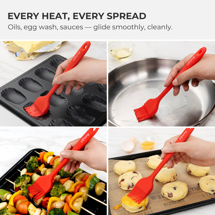Elihome 5pcs Knife Set and 11 Piece Silicone Cooking Utensil Set