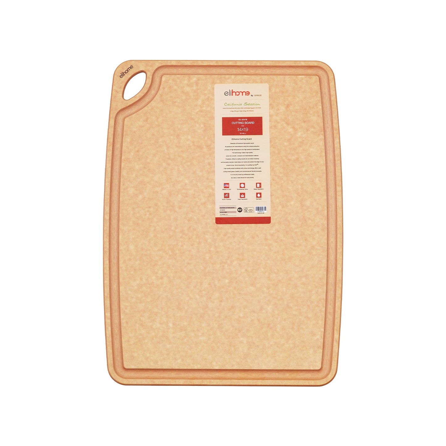 Large Cutting Board | Sustainable Cutting Board | Elihome