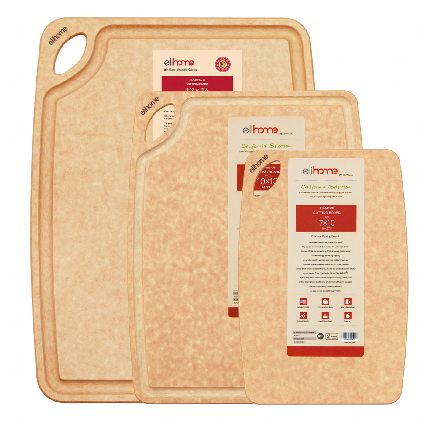 Best Cutting Board Set | 3 Piece Cutting Board | Elihome