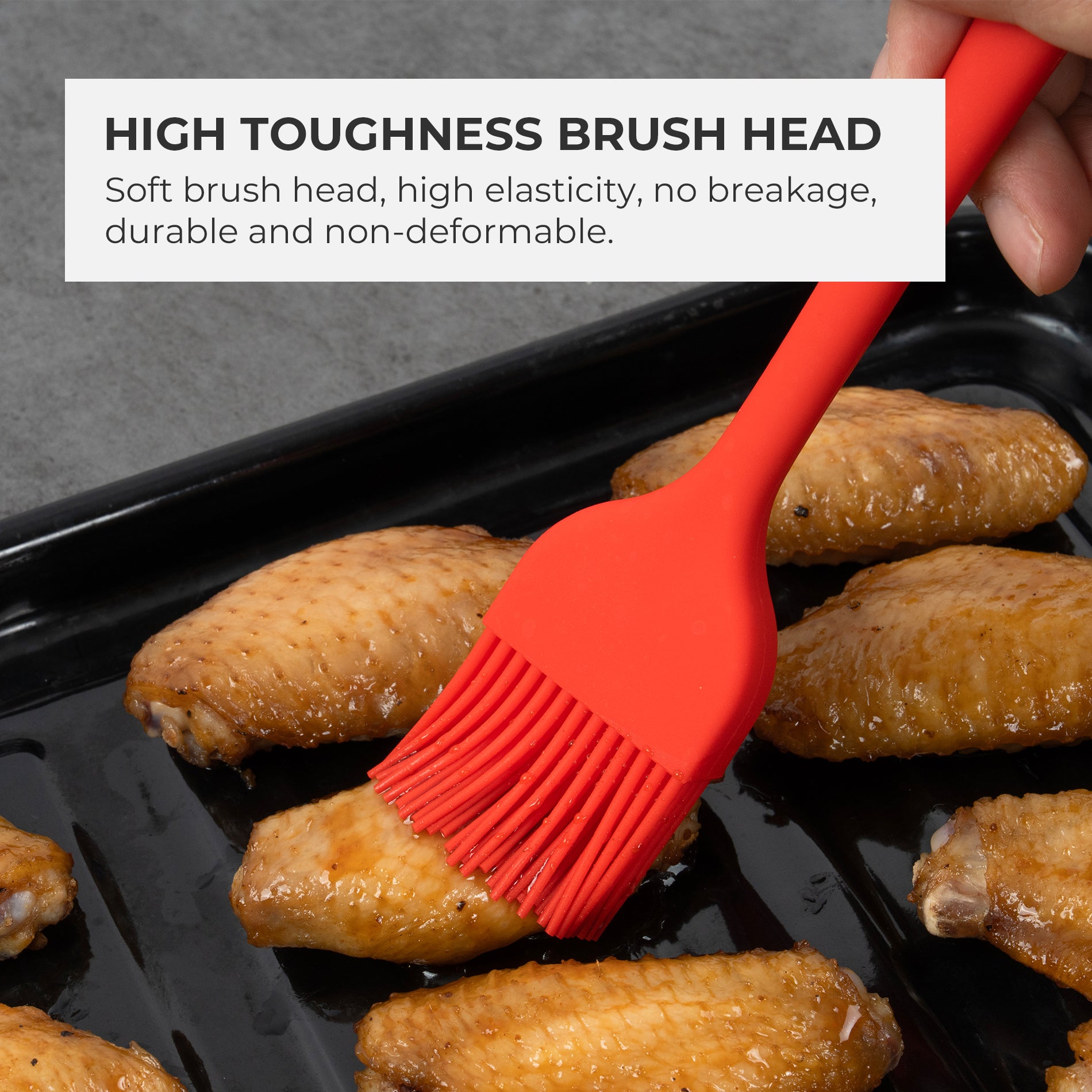 Elihome Premium Silicone Mini Basting Pastry Brush