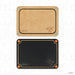 Two rectangular mats, one brown and one black, with a brand logo on a light gray background.