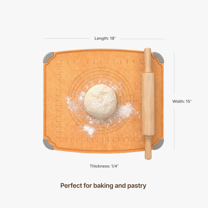 Elihome Multi-Purpose Baking & Pastry Board 18" x 15" dimensions - 18" x 15" x 1/4"