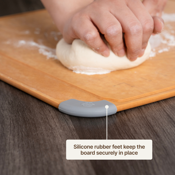 Elihome Multi-Purpose Baking & Pastry Board 18" x 15" - silicone rubber feet keep the board securely in place