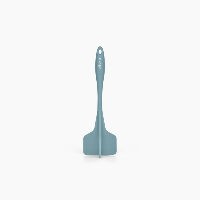 Elihome Classic 4-Blade Ground Meat Chopper and Masher in Teal Grey, 9.75 inches long four-blade silicone chopper and masher with a reinforced core and ergonomic non-slip grip