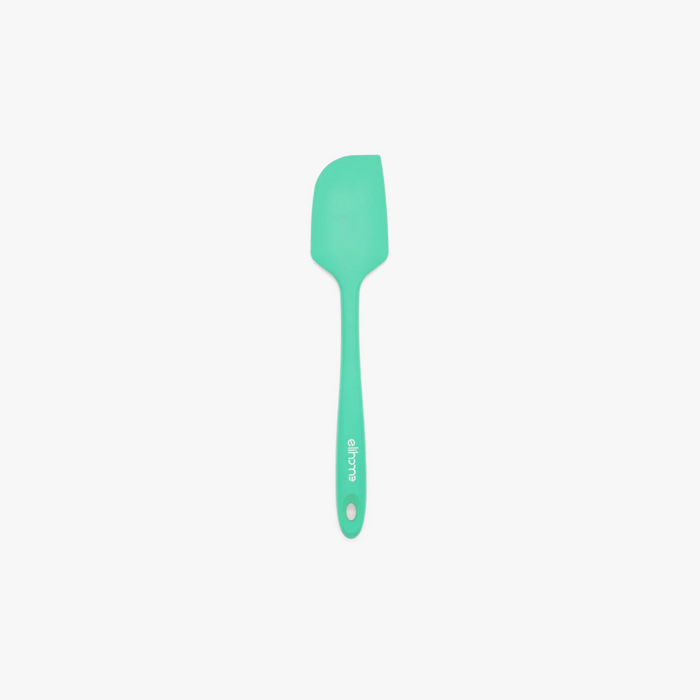 Elihome Classic Silicone Spatula in Tiffany Blue, 11 inches by 2.2 inches with seamless one piece design, reinforced steel core and ergonomic non-slip handle