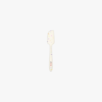 Elihome Mini Silicone Spatula in Sprinkles, 8.7 inches by 1.5 inches with seamless one piece design, reinforced steel core and ergonomic non-slip handle