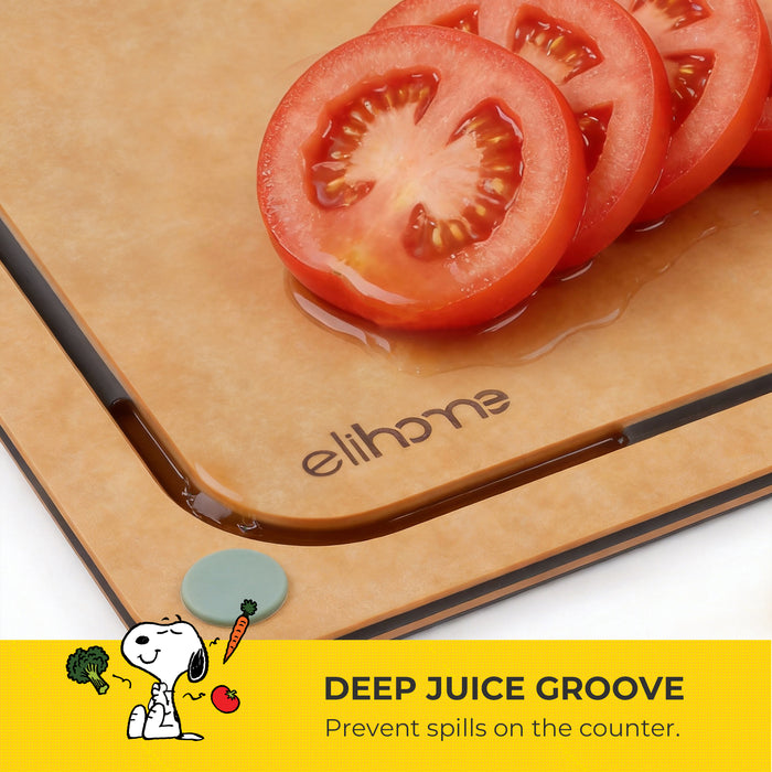 プレミアムシリーズ 2ピース カッティングボードセット - 滑り止め＆カラーコード付き (S+M)