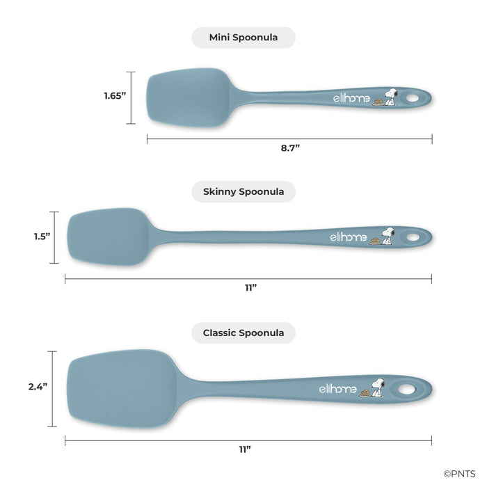 Elihome x Peanuts 3 Piece Silicone Spoonula Set