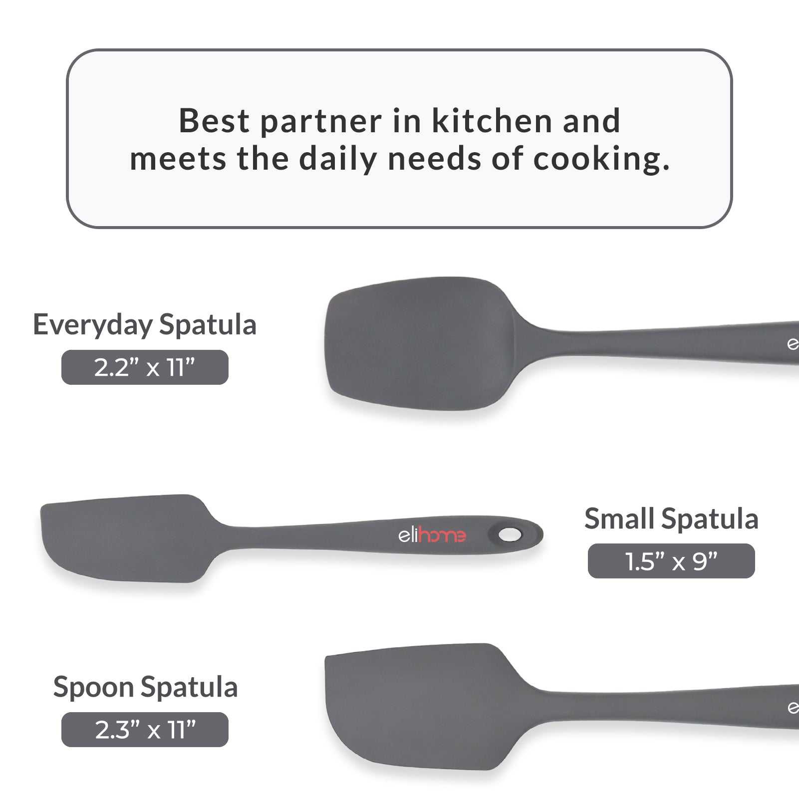 3-Piece Silicone Spatula Set