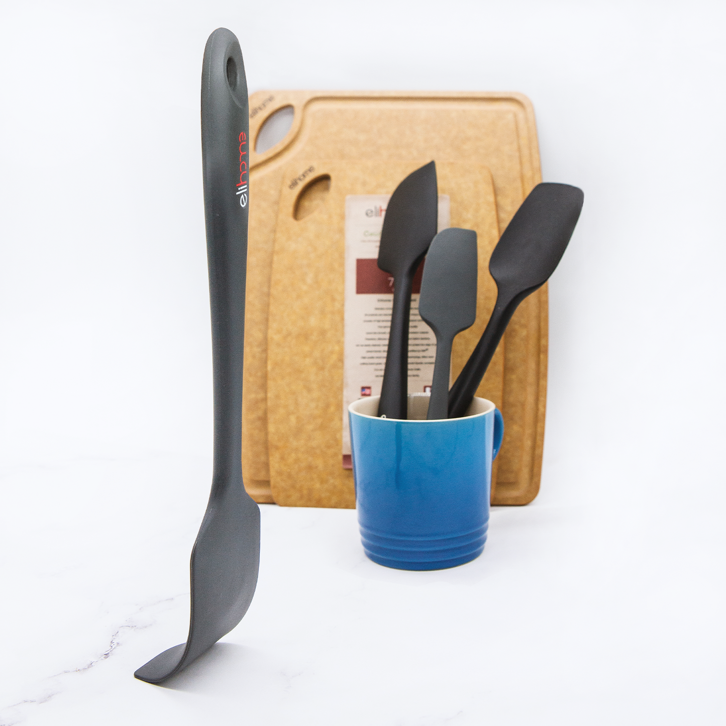 Grey Silicone Spatula | 3 Piece Silicone Spatula | Elihome