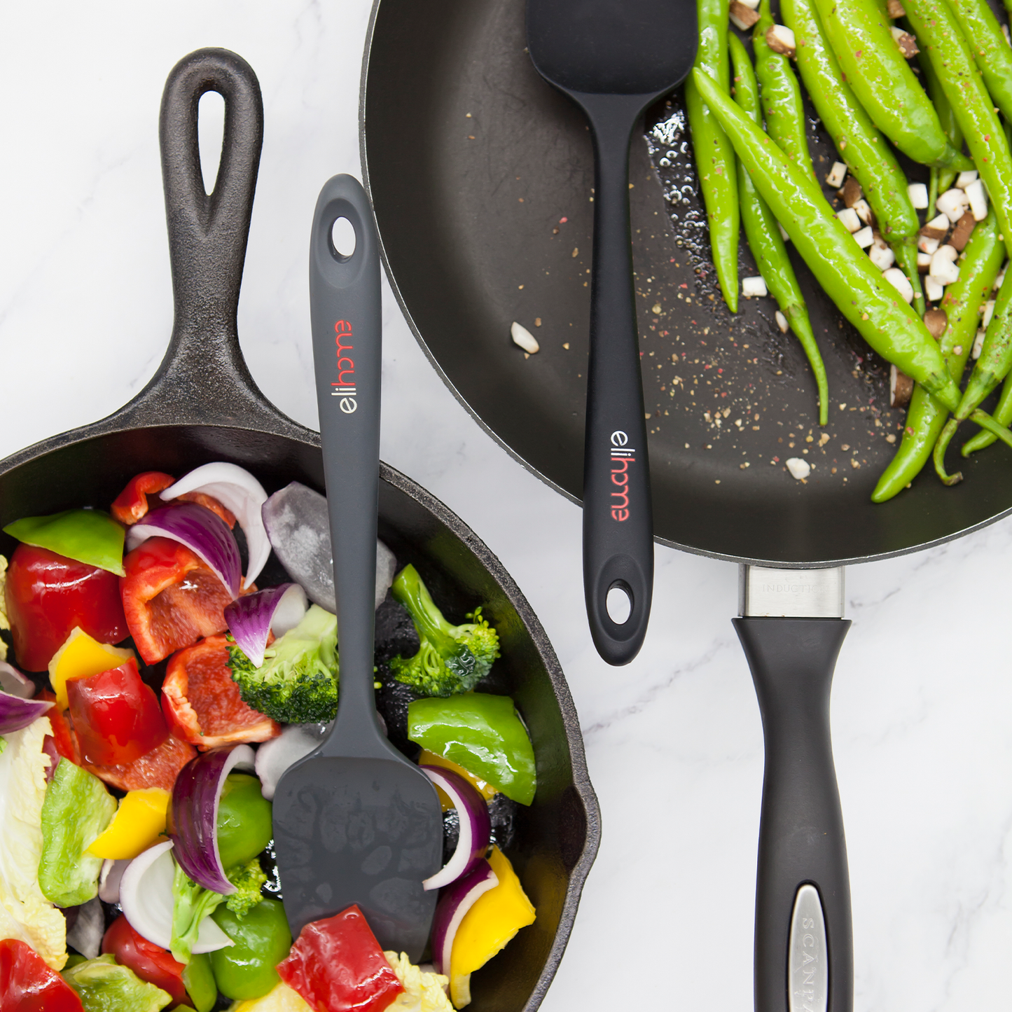3 Piece Silicone Spatula Set - Grey