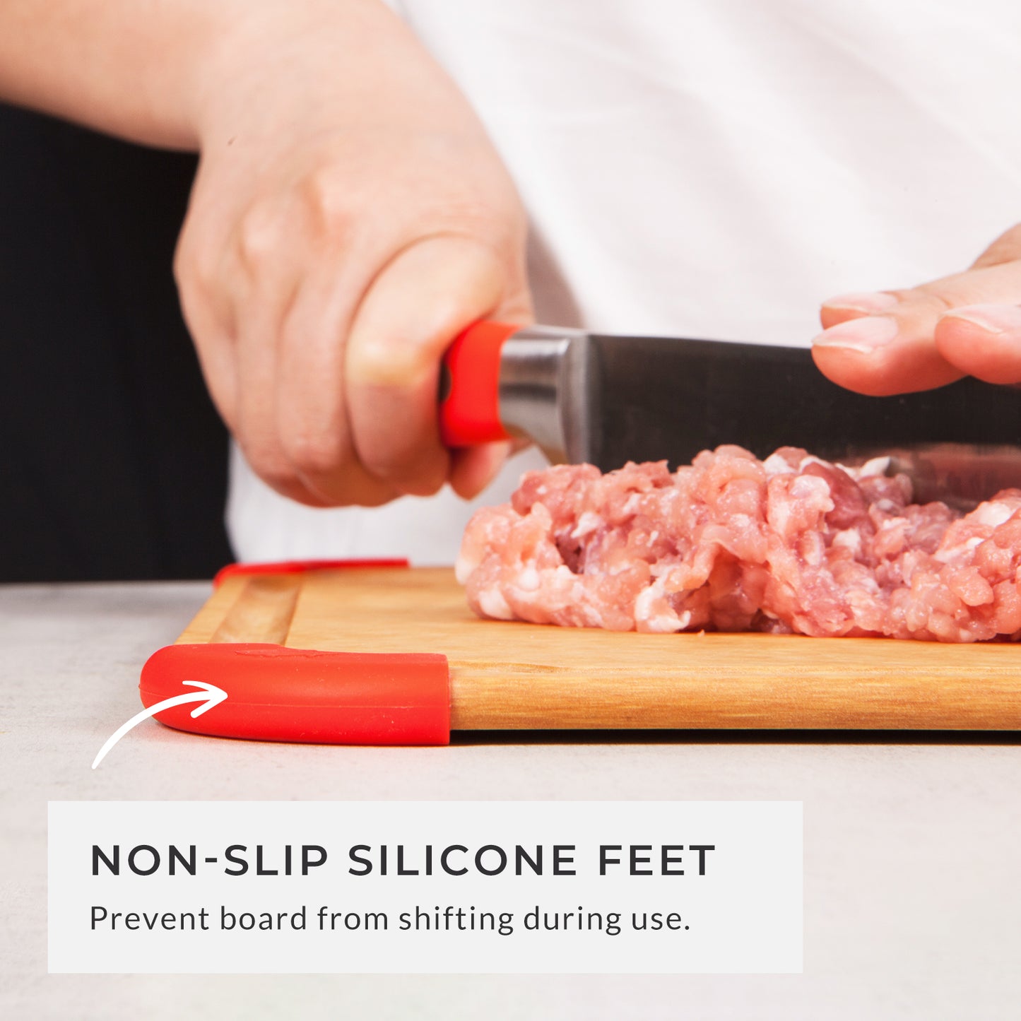 4-Piece Set Cutting Board- Non Slip & Color Code