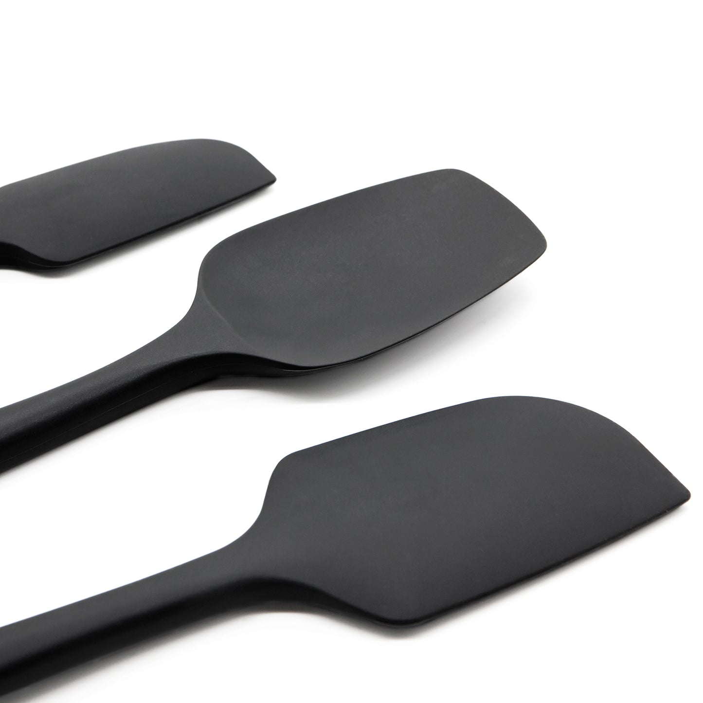 3 Piece Silicone Spatula Set - Black