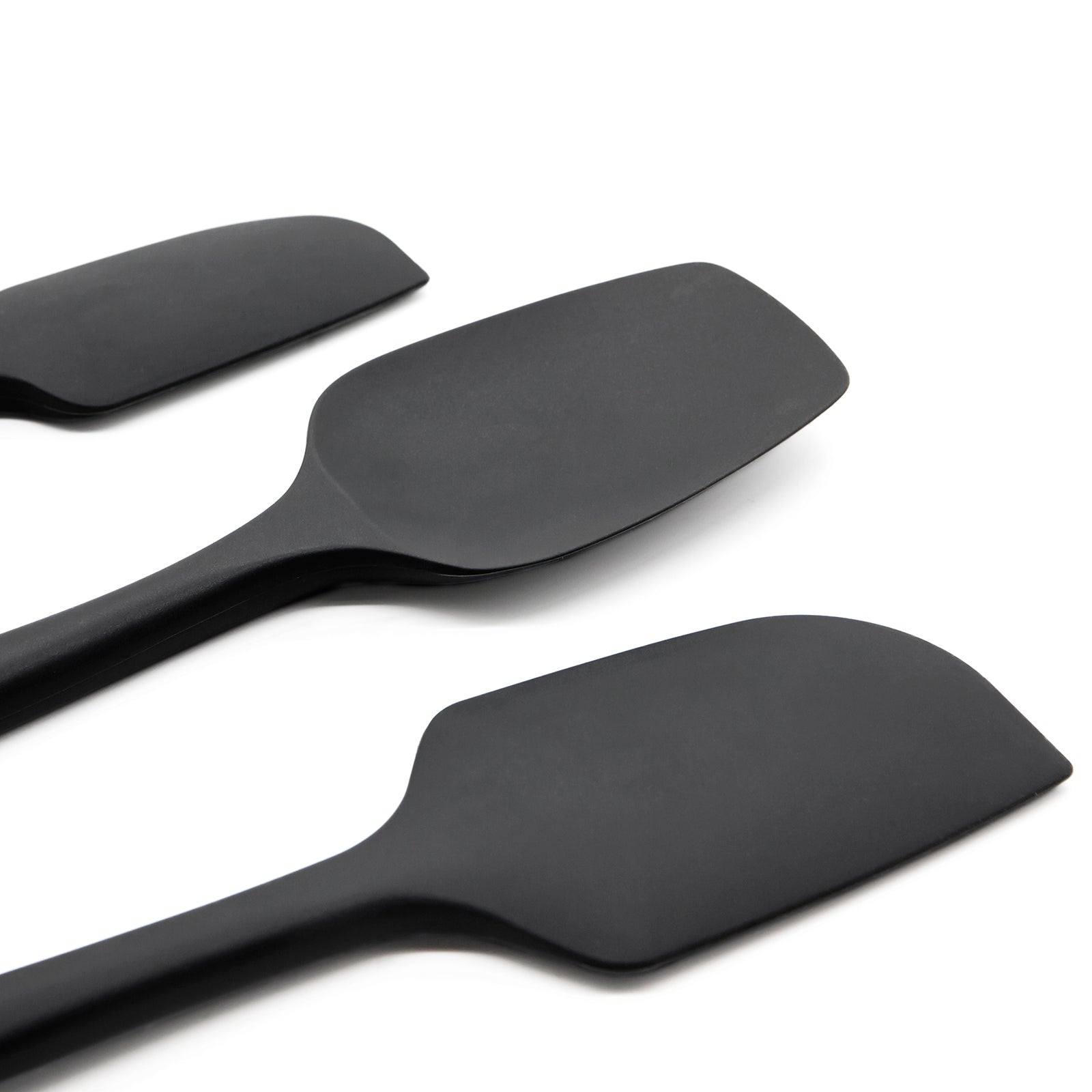 3 Piece Silicone Spatula Set - Black – Elihome